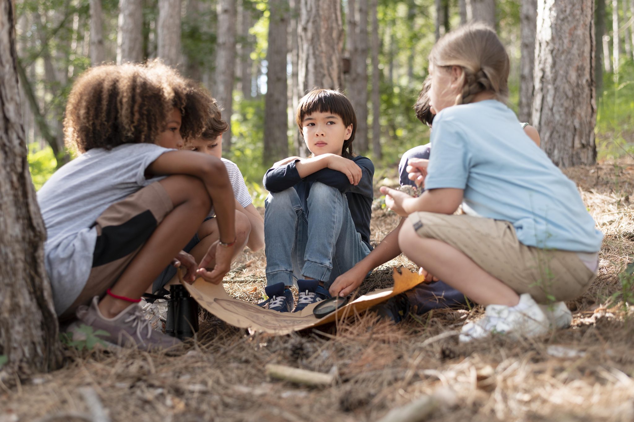 children-participating-treasure-hunt